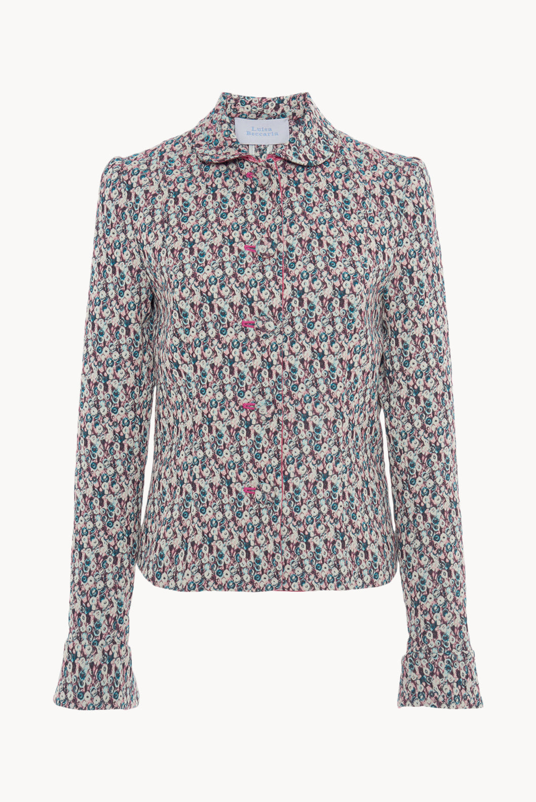 Micro Floral Jacquard Jacket