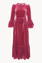Velvet Stretch Midi Dress