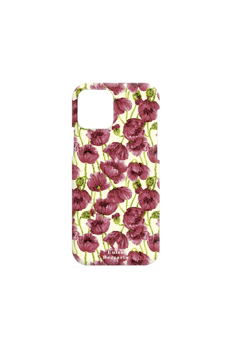 Cover opaca per iPhone con micro papaveri stampati