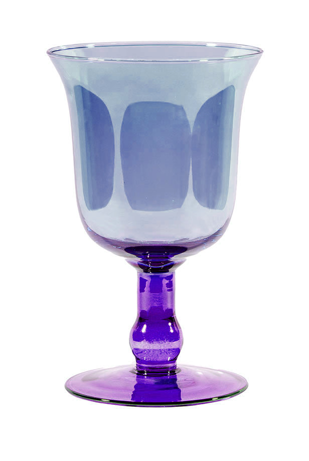 Vaso per candela grande sfumatura viola a blu