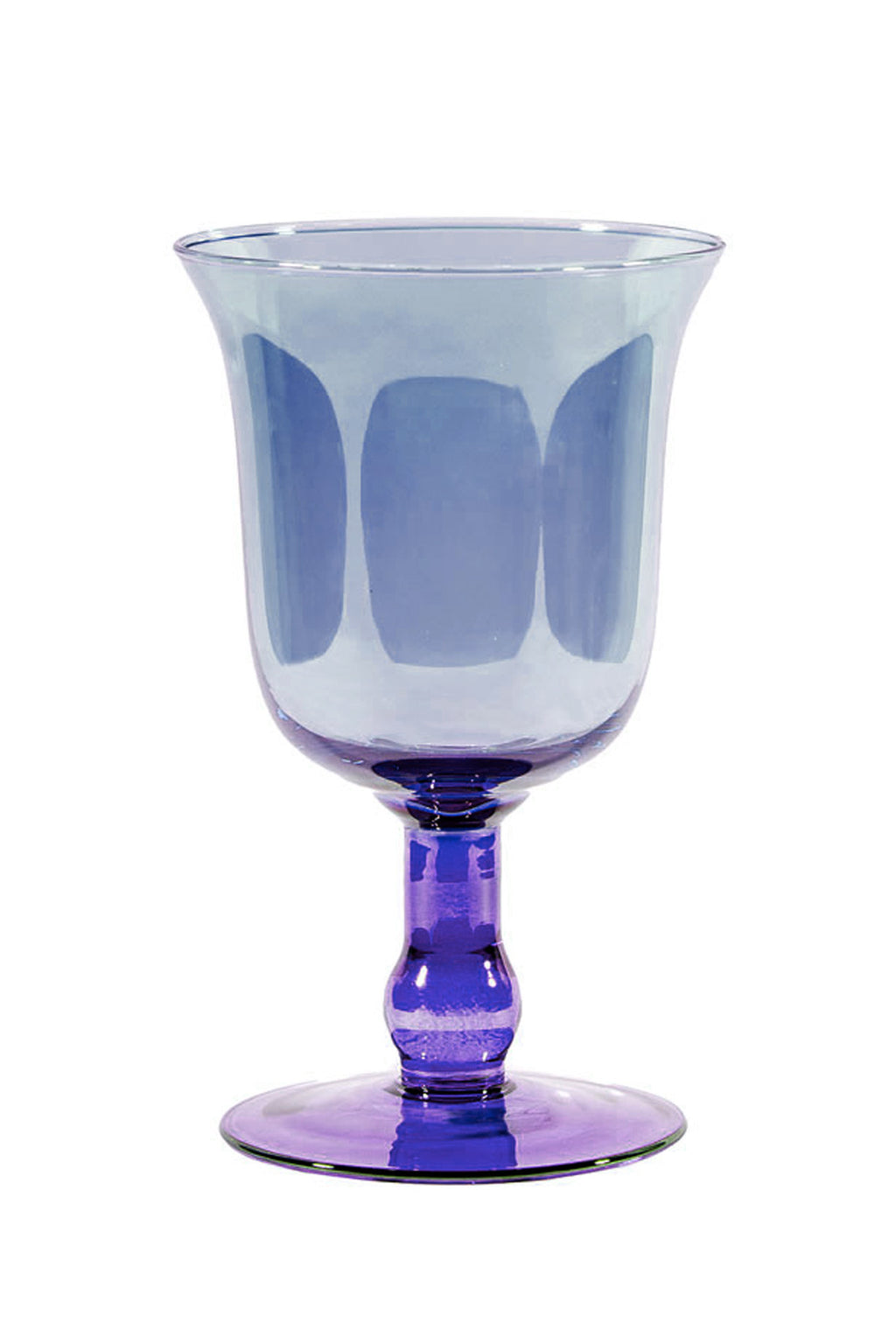 Vaso per candela grande sfumatura viola a blu