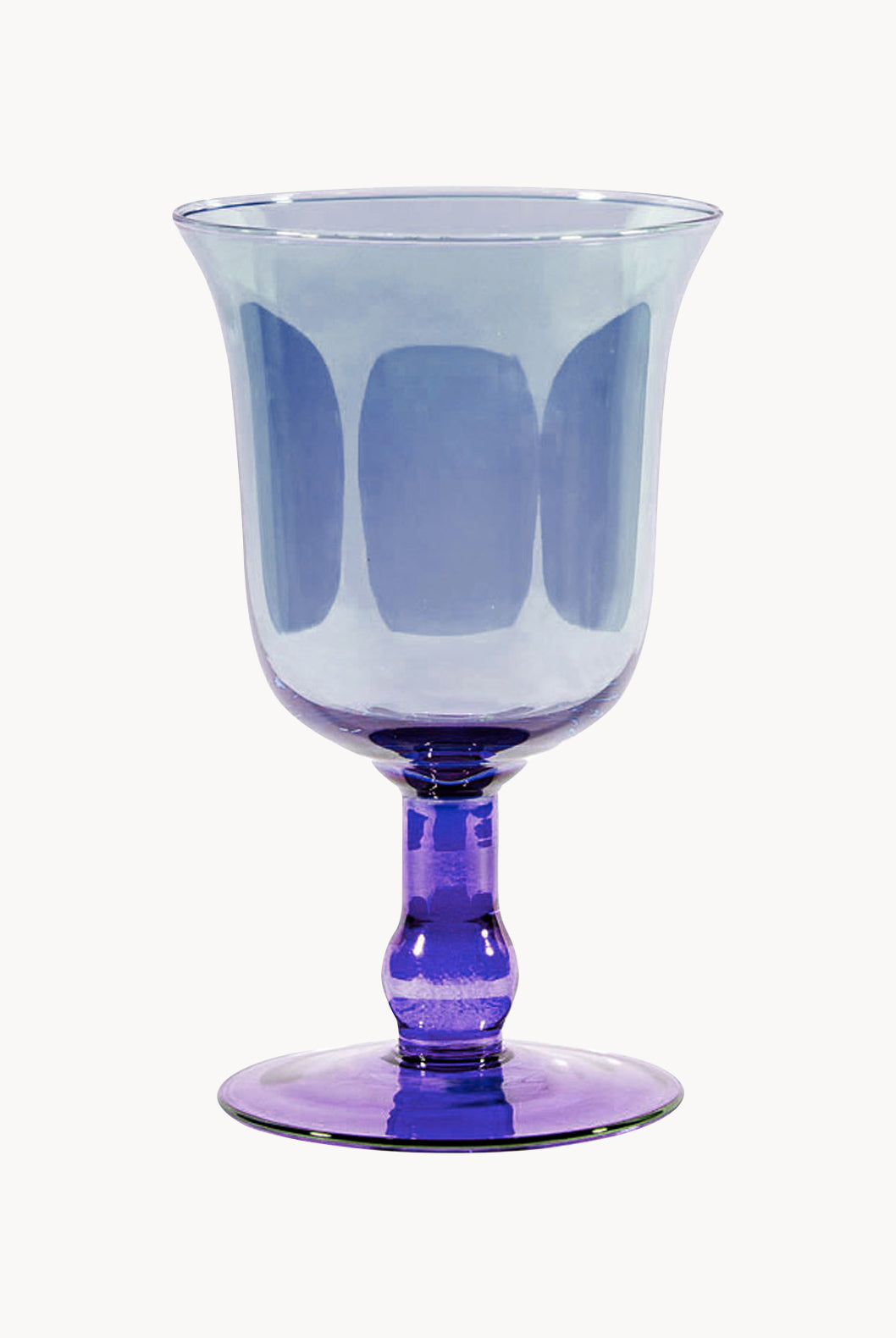 Vaso per candela grande sfumatura viola a blu