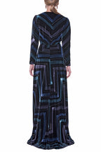 Velvet Chevron Bottoncino