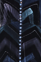 Velvet Chevron Bottoncino