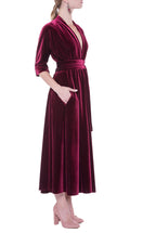 Luisa Wrap Velvet Dress