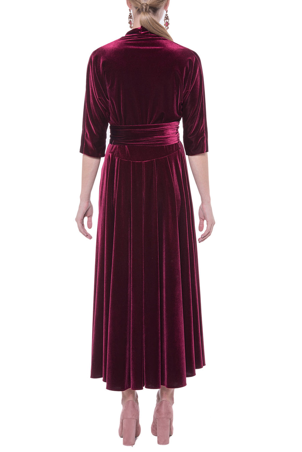 Luisa Wrap Velvet Dress