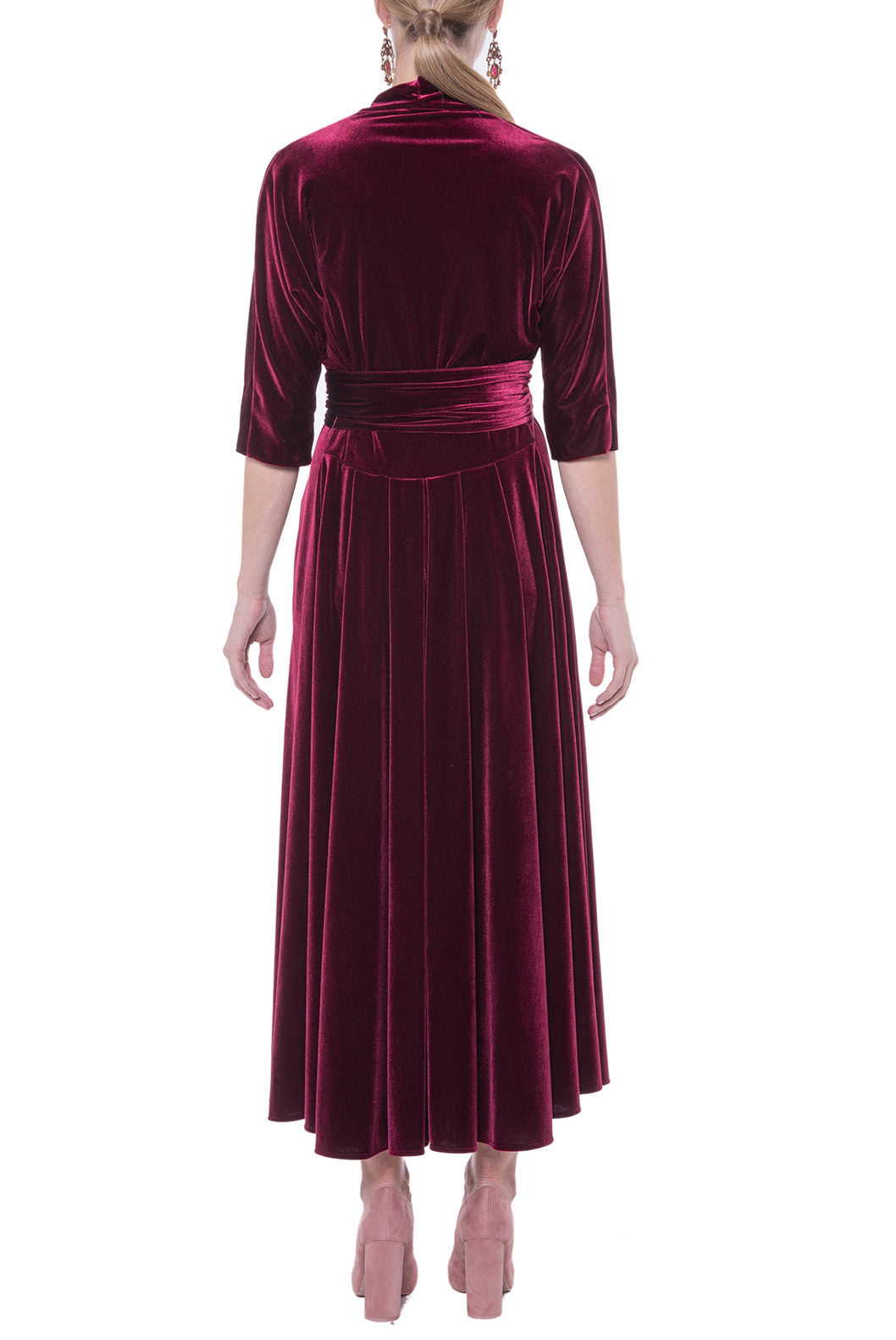 Luisa Wrap Velvet Dress