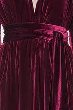 Luisa Wrap Velvet Dress