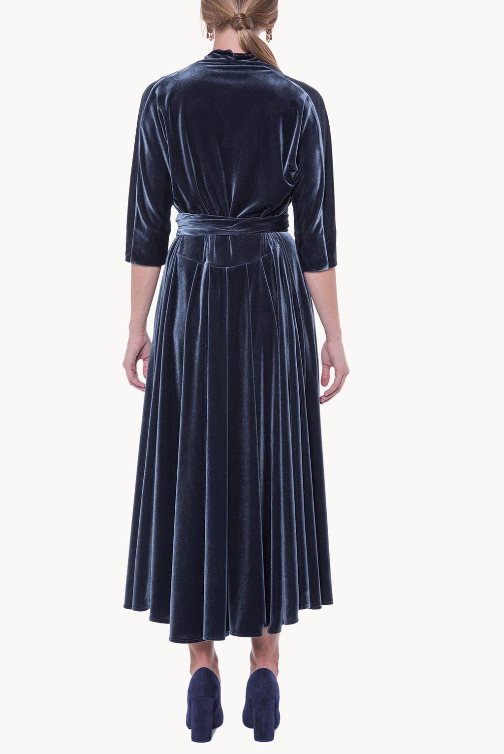 Luisa Wrap Velvet Dress