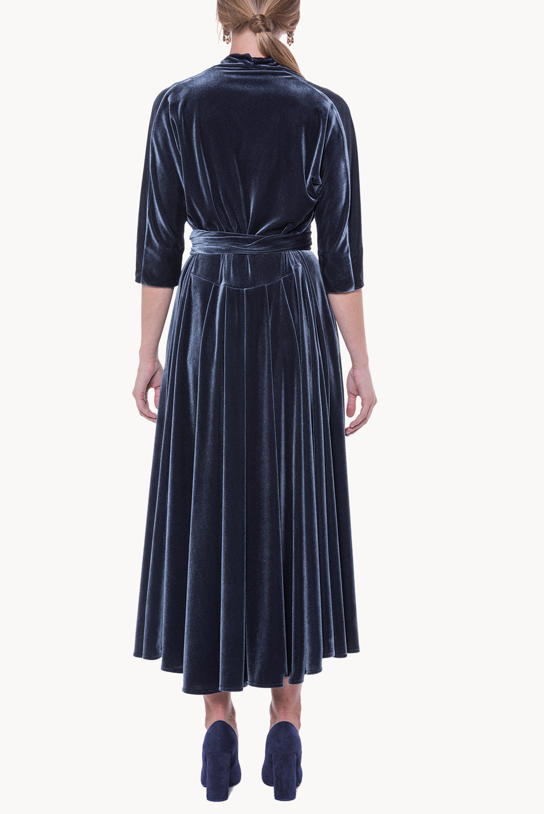 Luisa Wrap Velvet Dress
