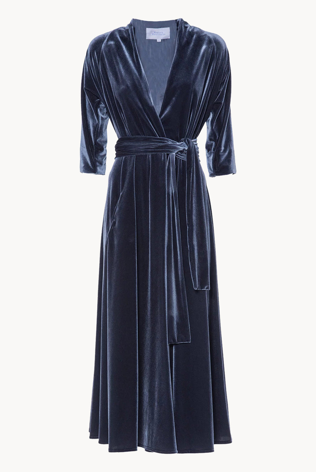 Luisa Wrap Velvet Dress