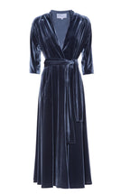 Luisa Wrap Black Velvet Dress