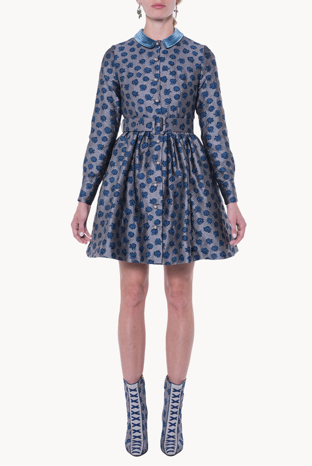 Long Sleeves Jacquard Dress