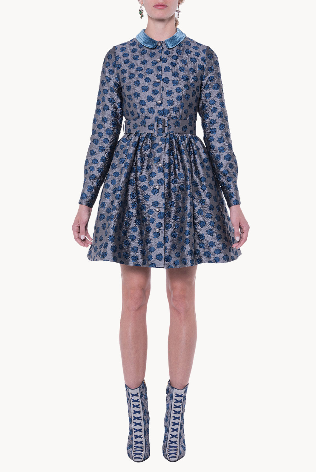 Long Sleeves Jacquard Dress