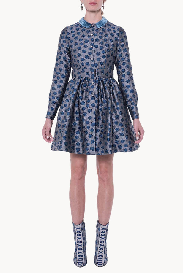 Long Sleeves Jacquard Dress