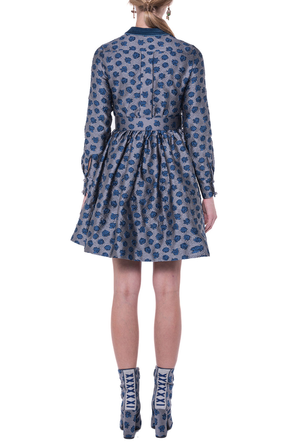 Long Sleeves Jacquard Dress