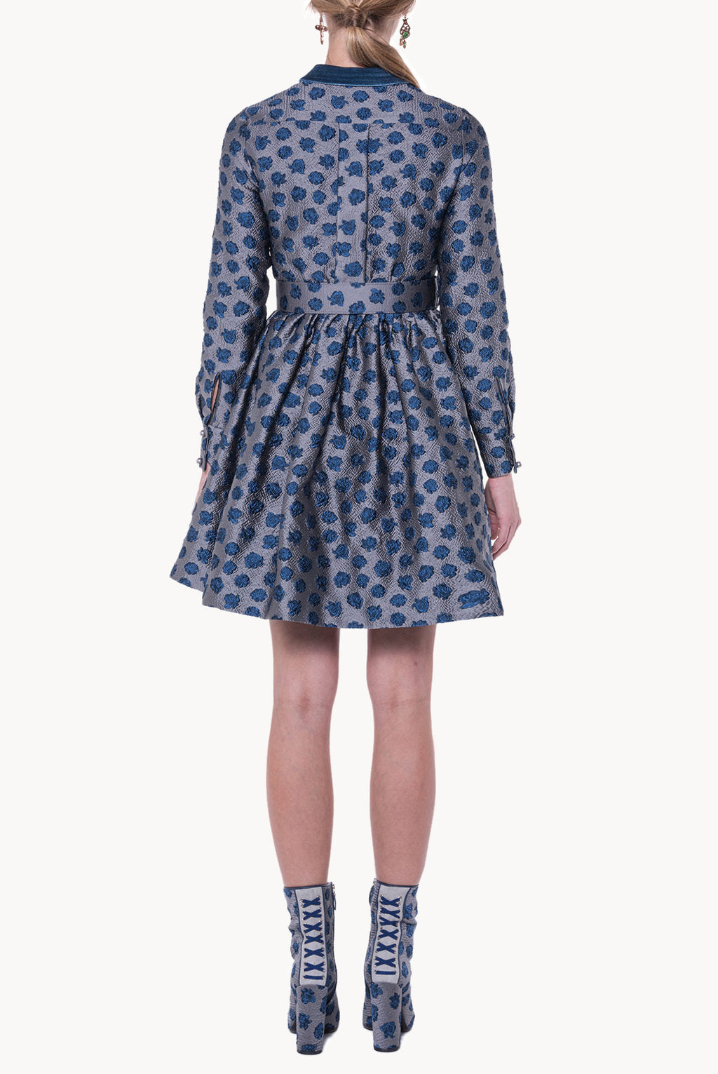 Long Sleeves Jacquard Dress