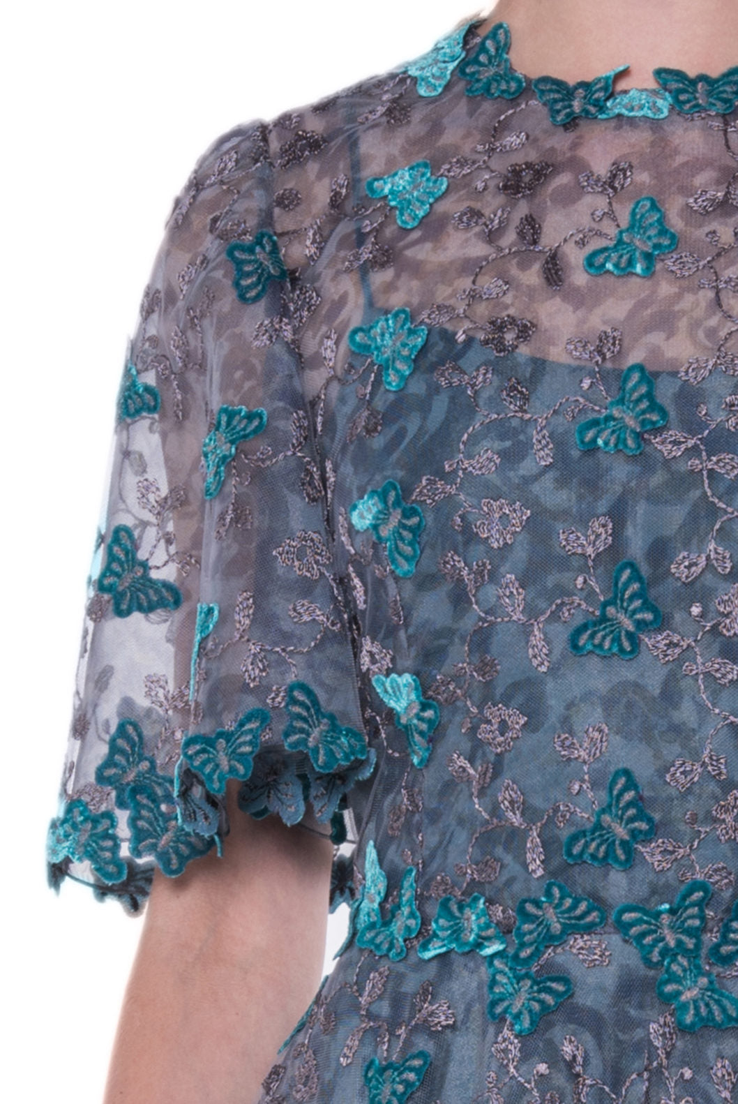 Butterfly Lace Midi Dress