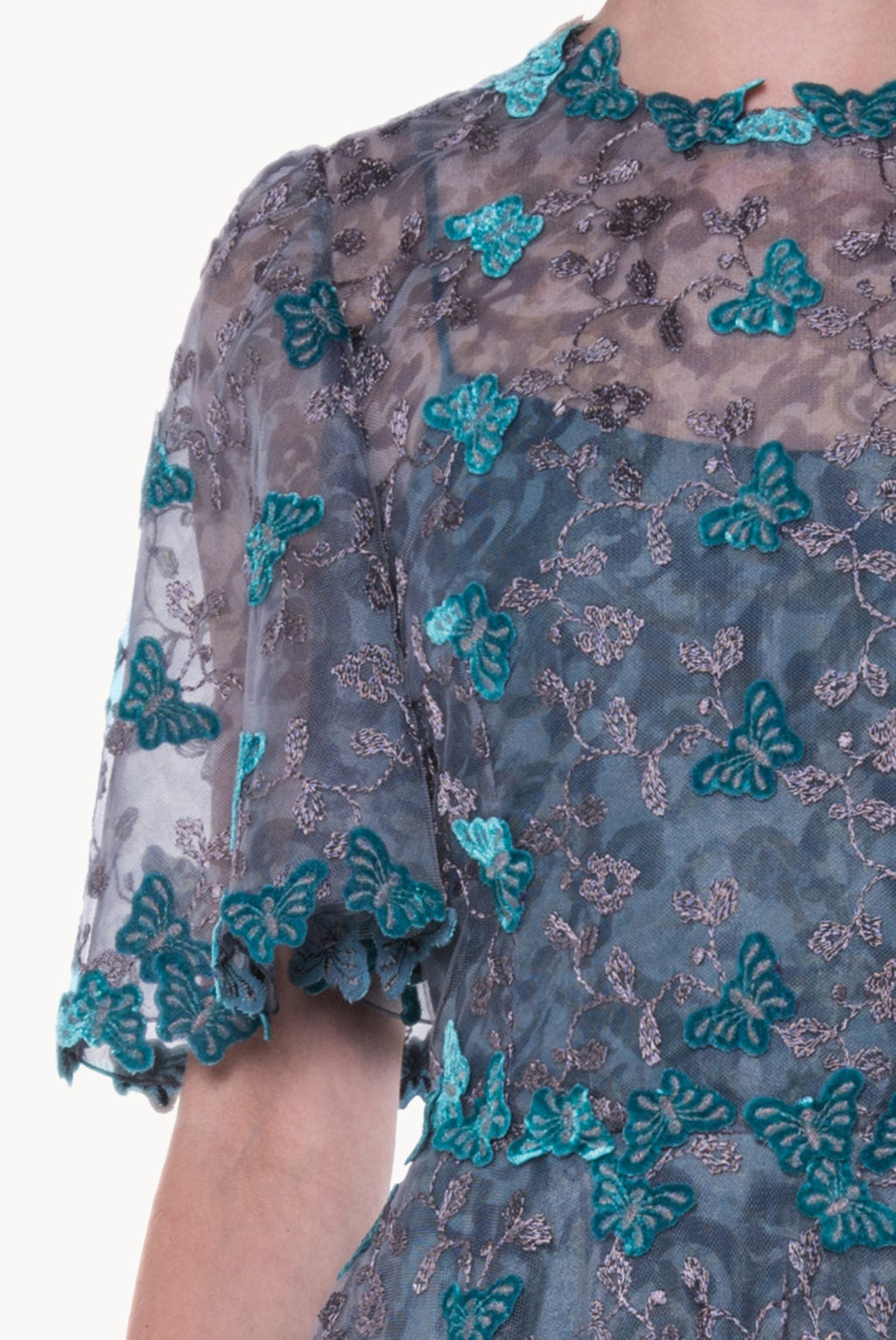 Butterfly Lace Midi Dress