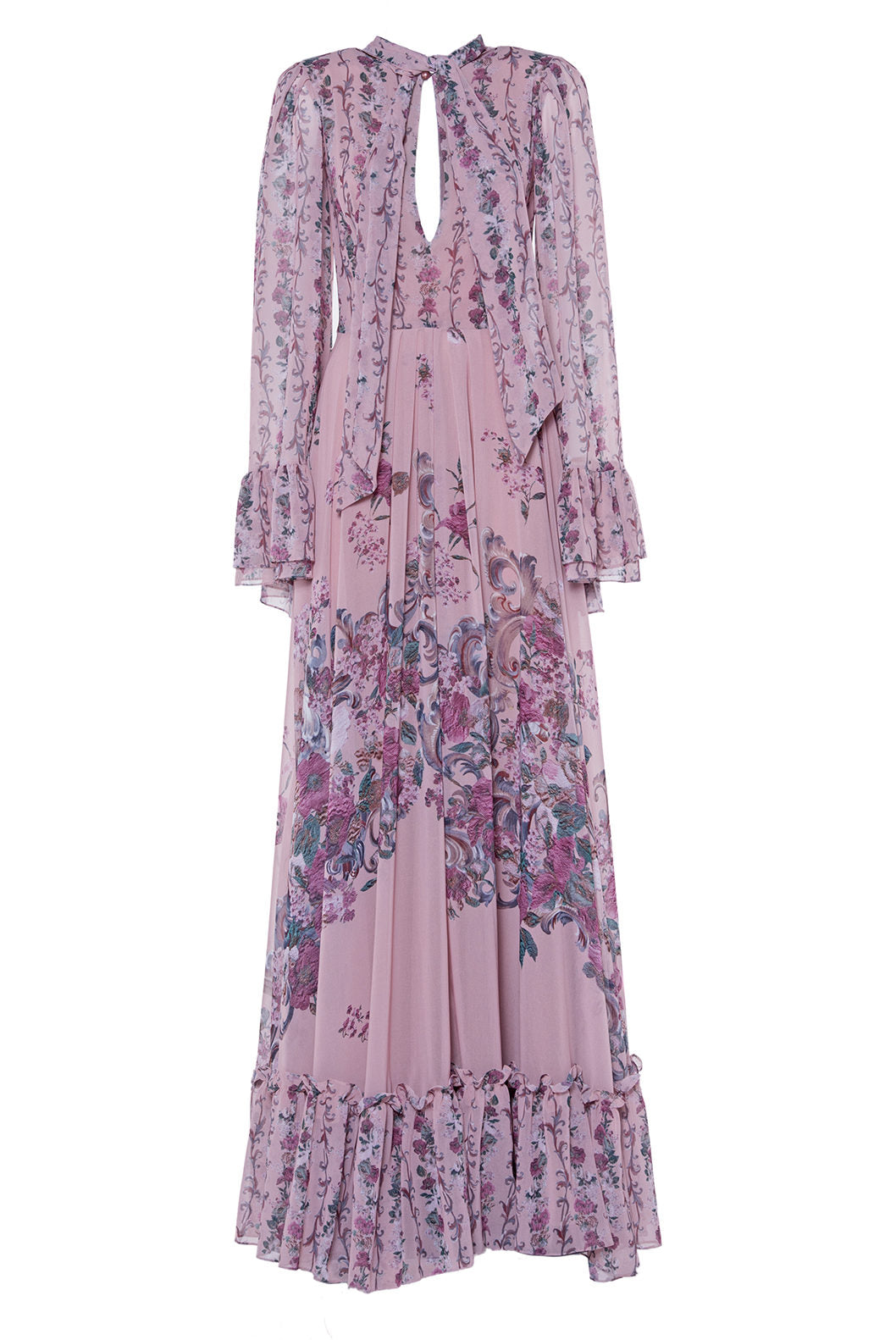 Georgette Printed Flowers Dress