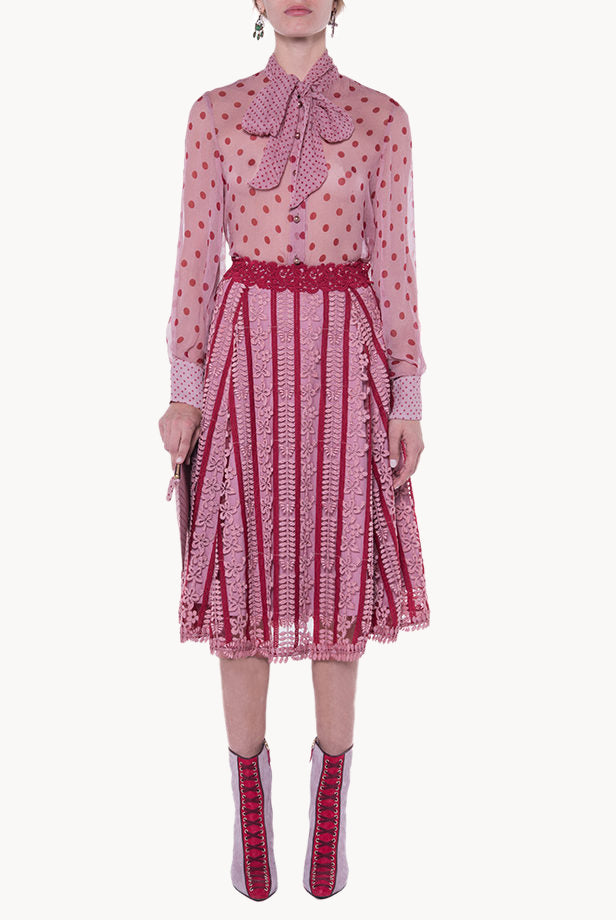 Macrame Embroidered Skirt