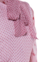 Pussy Bow Polka Dot Silk Chiffon Blouse