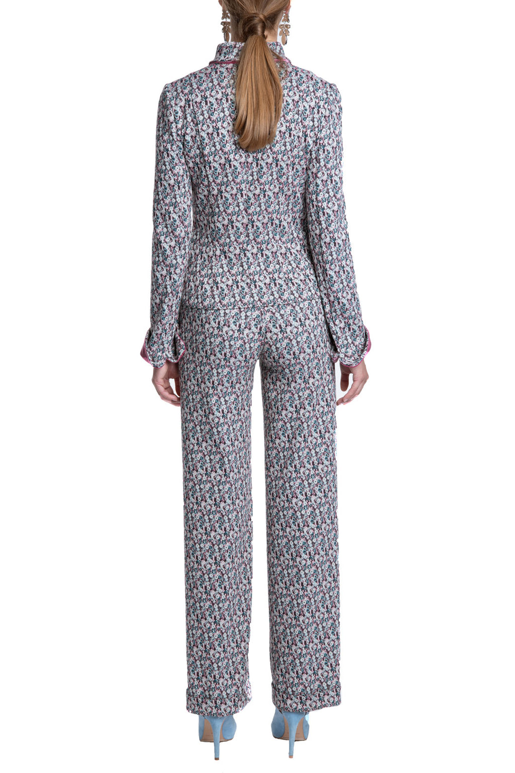 Giacca in jacquard micro floreale