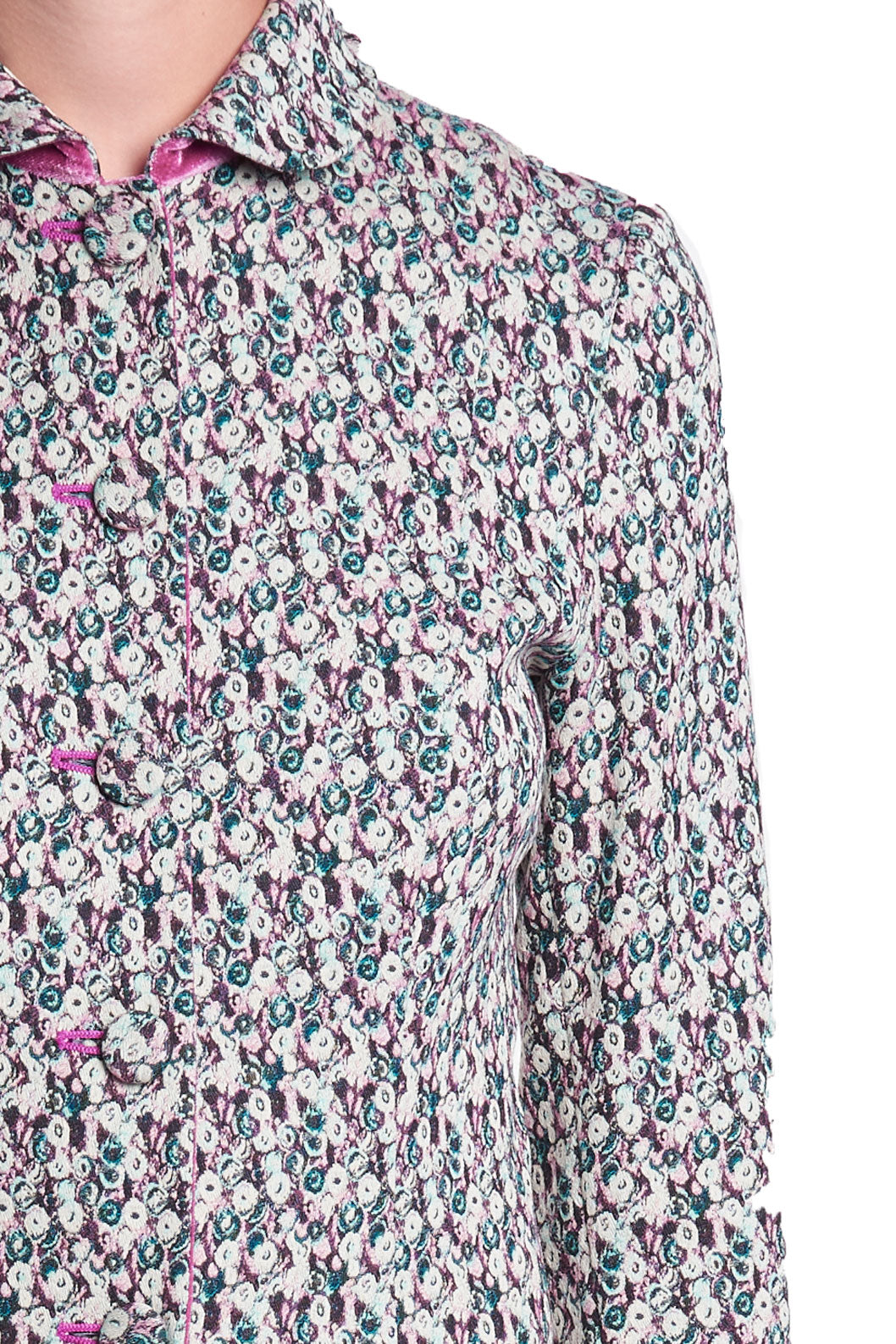 Giacca in jacquard micro floreale
