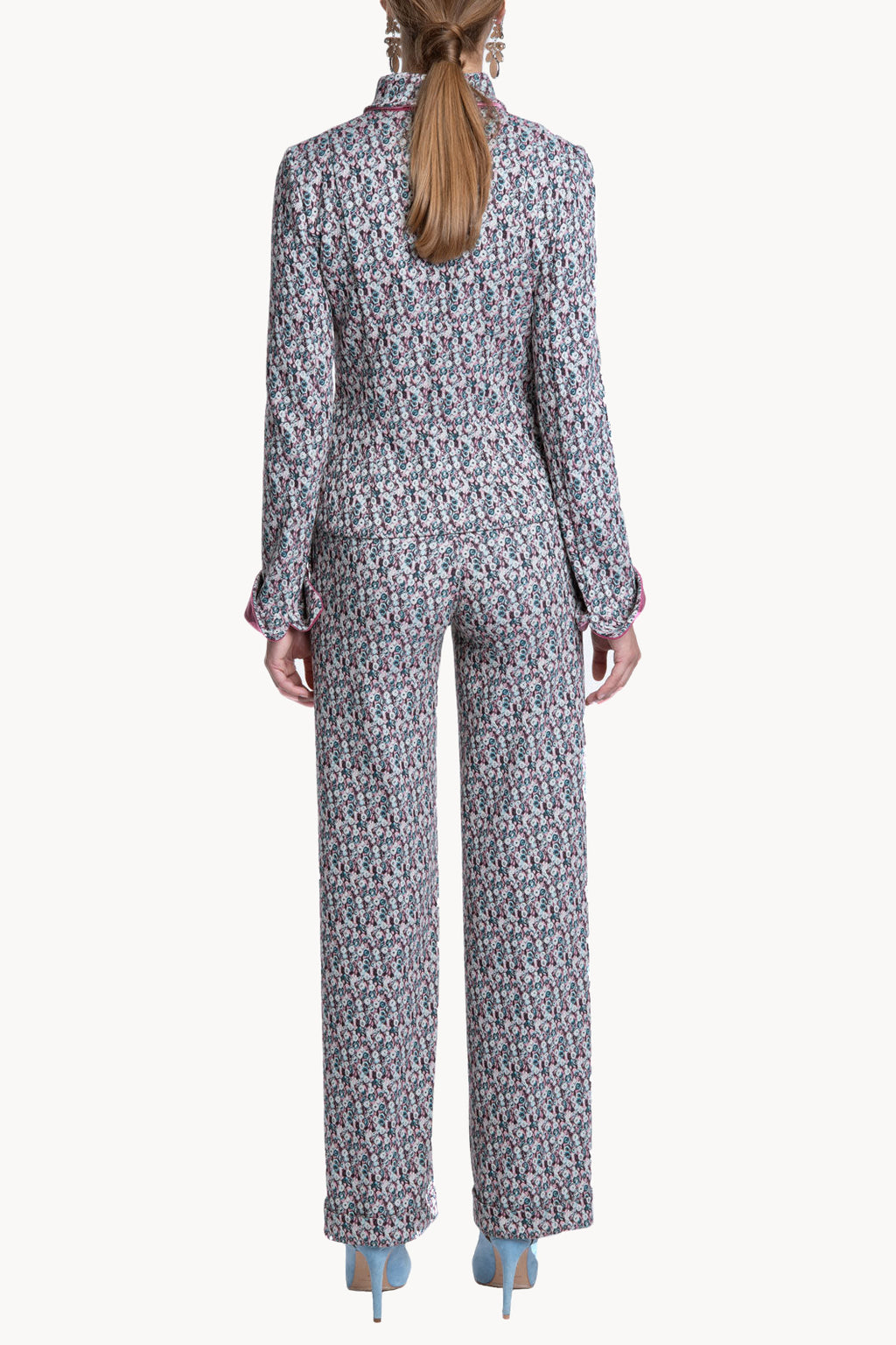 Micro Floral Jacquard Jacket