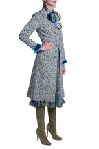 Cappotto in jacquard micro floreale