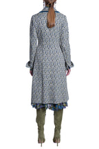 Cappotto in jacquard micro floreale