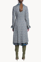 Micro Floral Jacquard Coat