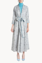 Luisa Cotton Embroidered Wrap Front Dress