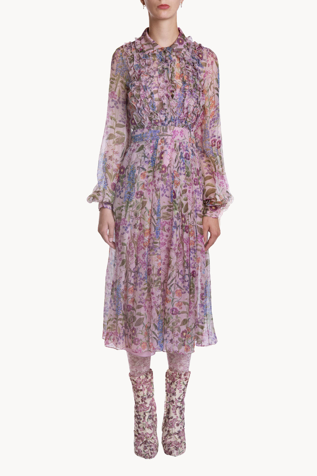 Printed Chiffon Dress