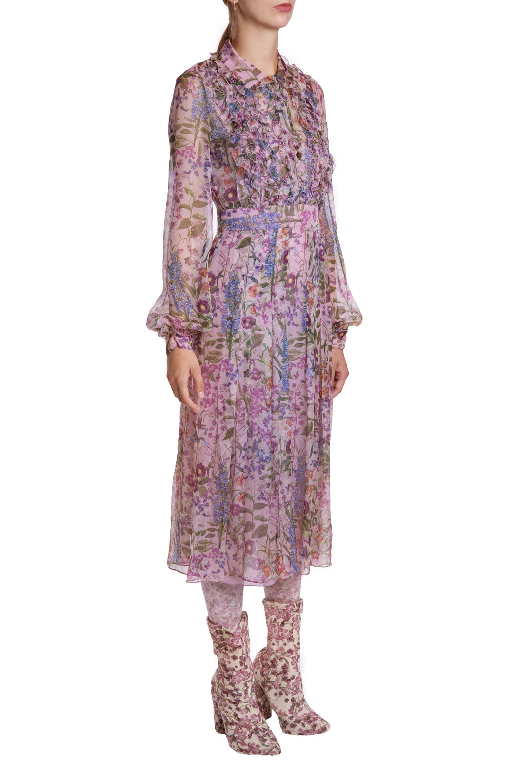 Abito in chiffon stampato