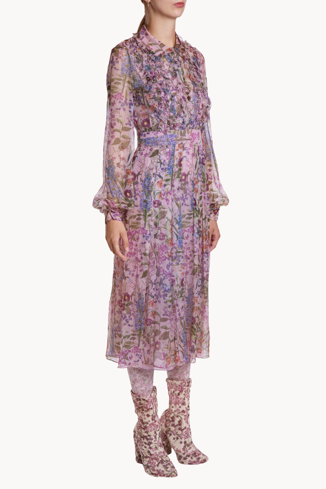 Printed Chiffon Dress