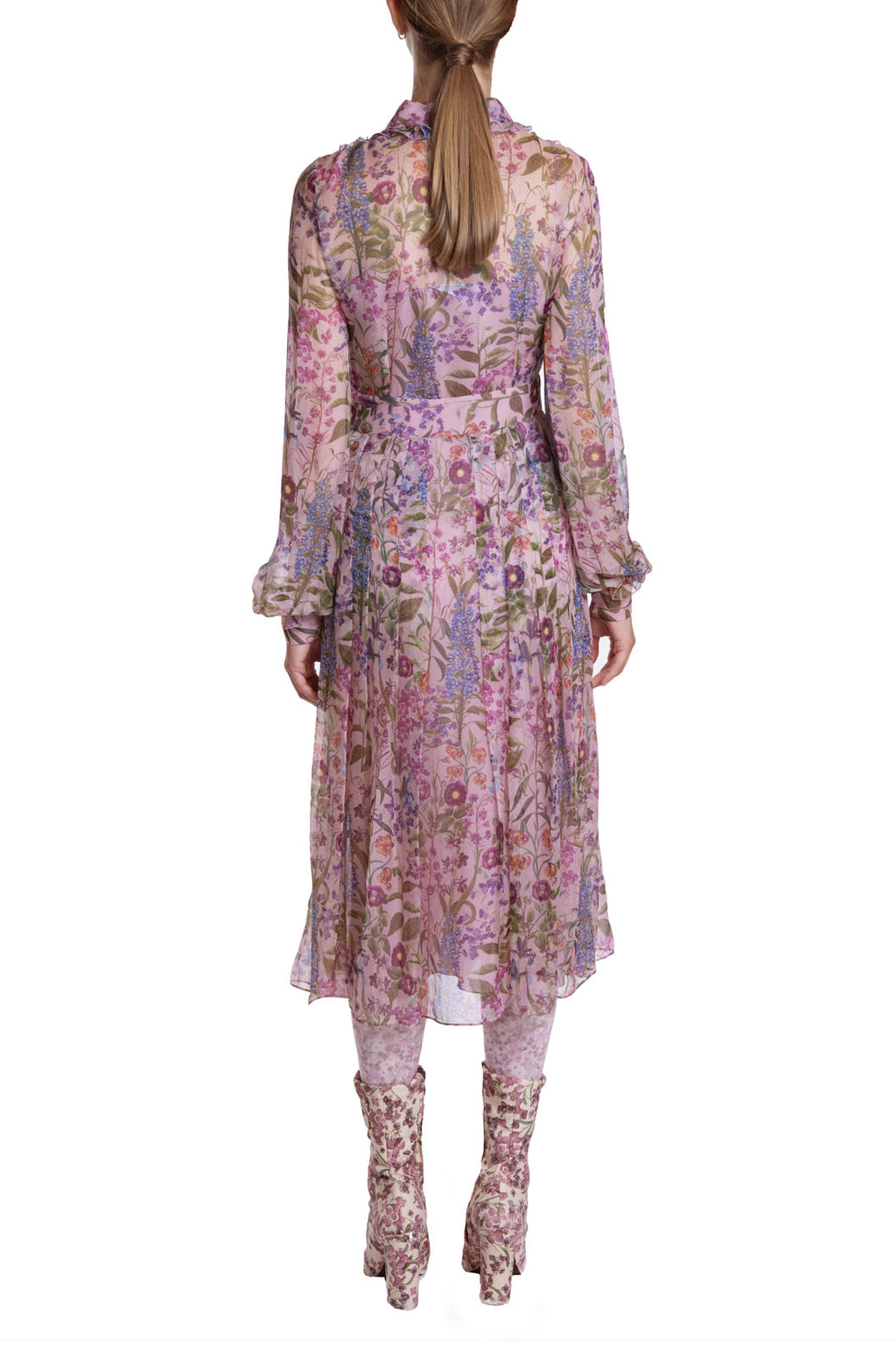 Abito in chiffon stampato