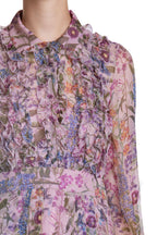 Abito in chiffon stampato