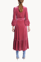 Velvet Stretch Midi Dress