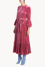 Velvet Stretch Midi Dress