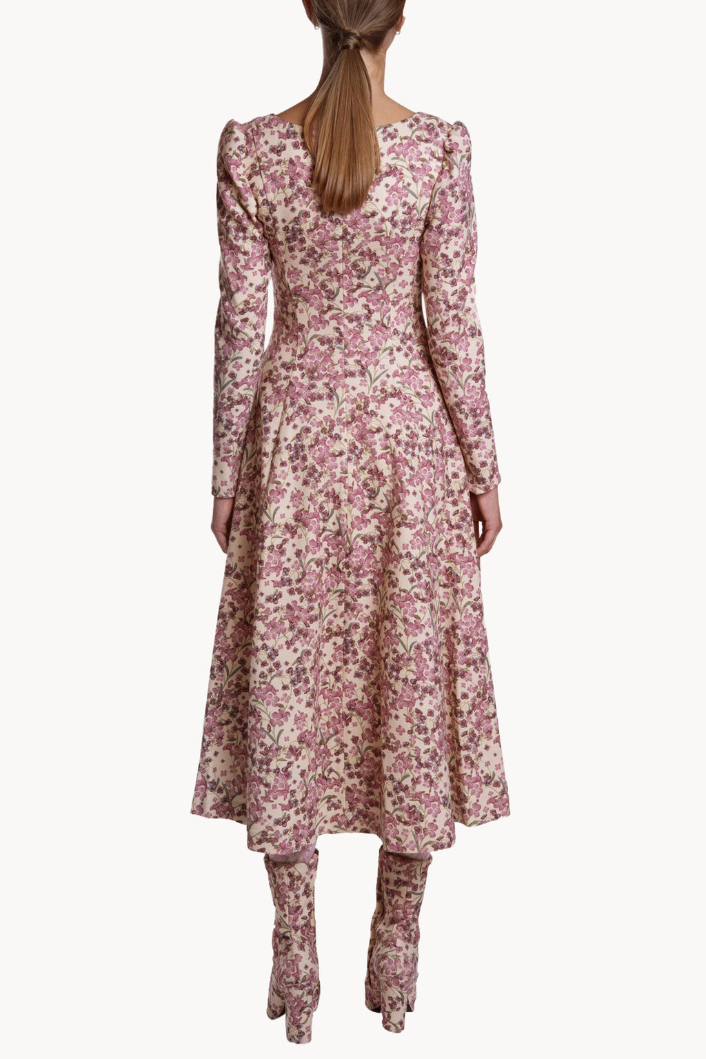 Printed Wool Stretch Dress