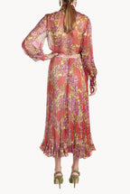 Blusa in chiffon di seta con stampa floreale