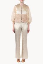 Gilet imbottito in lana lurex