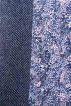 Long Herringbone Tweed Coat