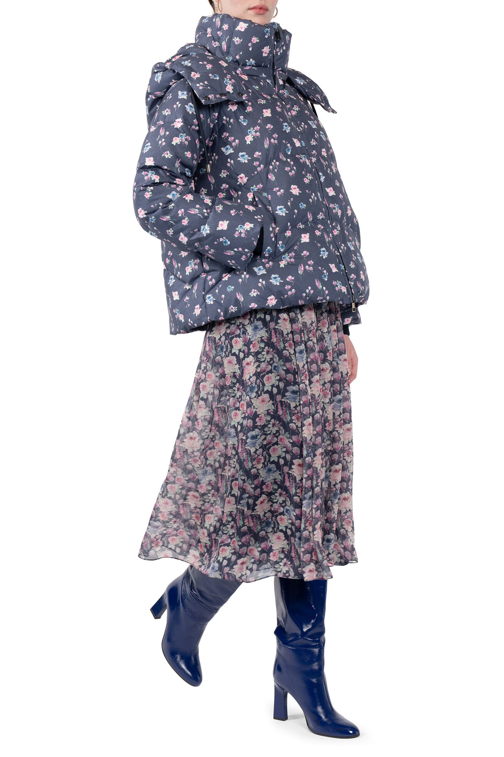 Floral Printed Puffer Jacket