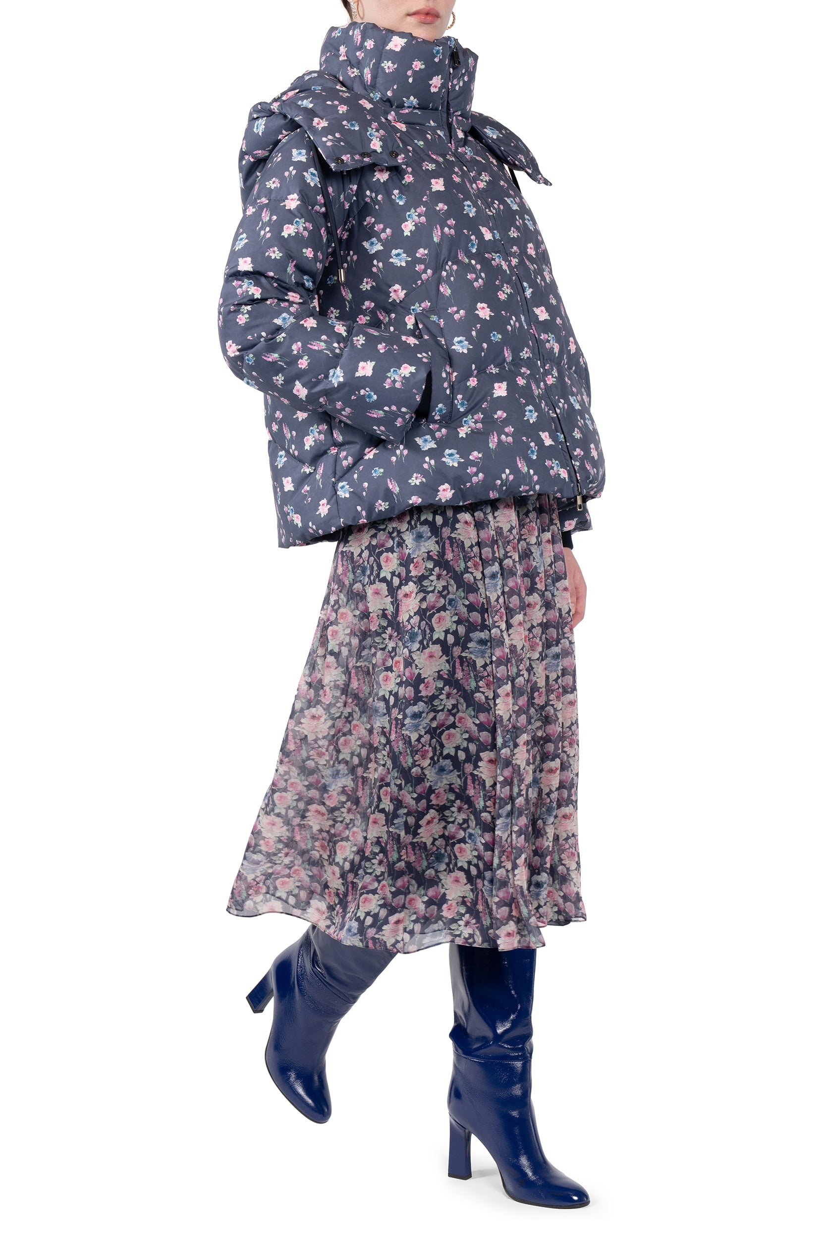 Floral Printed Puffer Jacket