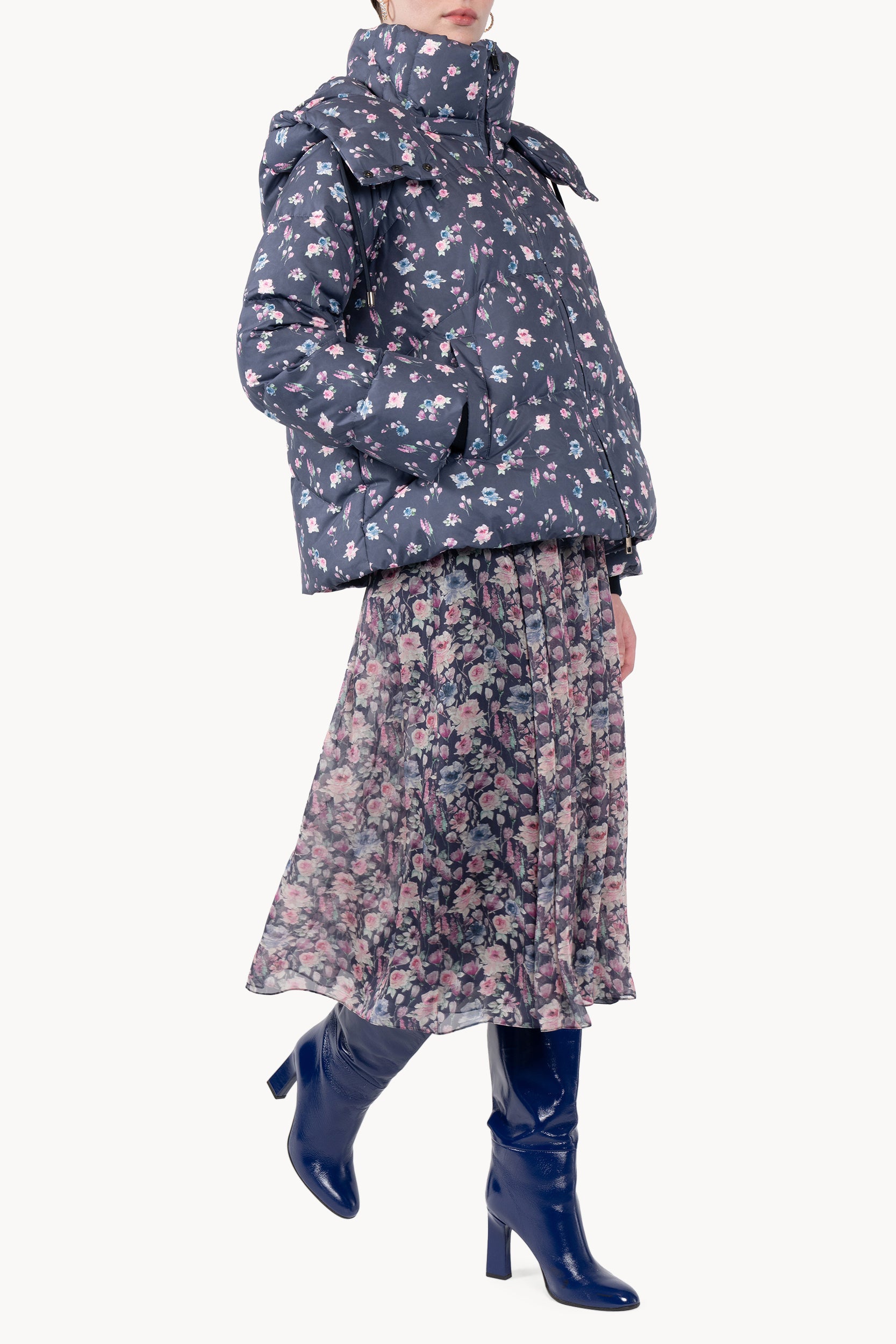 Floral Printed Puffer Jacket
