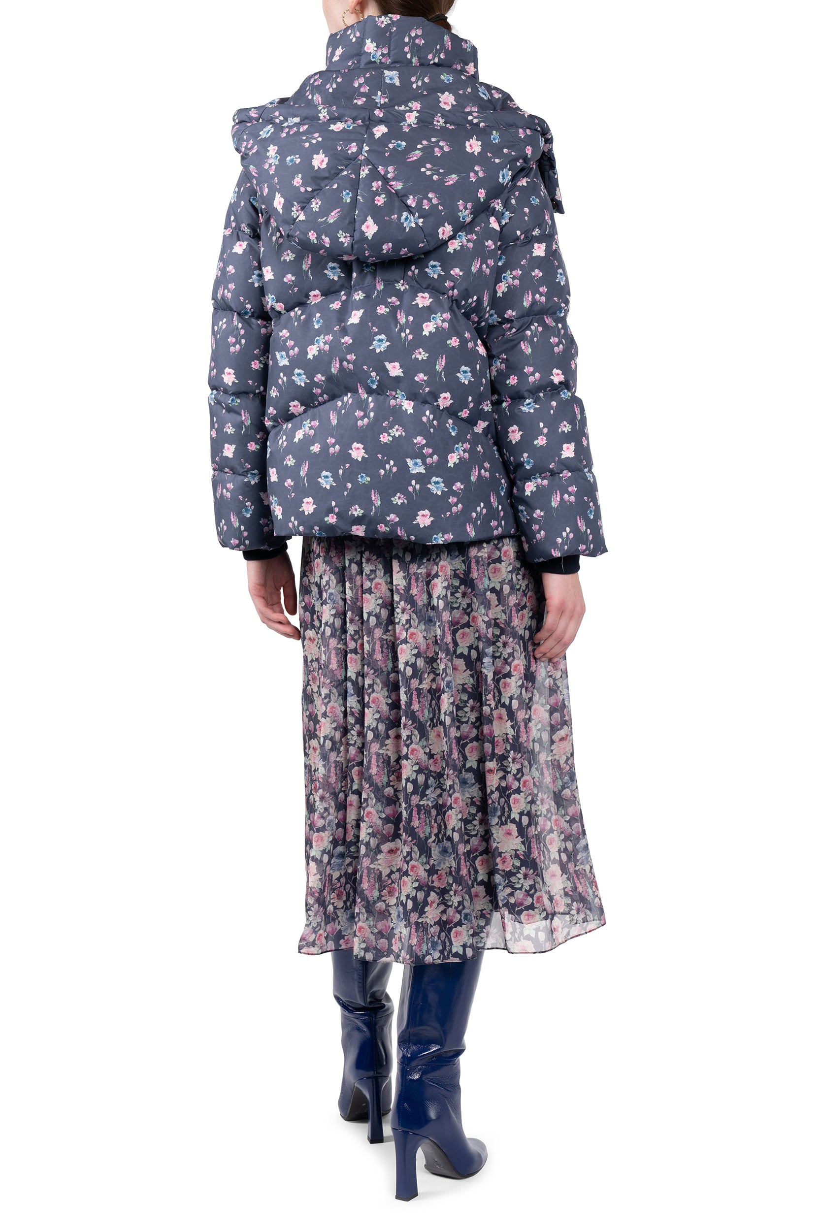Floral Printed Puffer Jacket