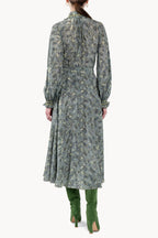 Chemisier Crepe de chine micro flower dress