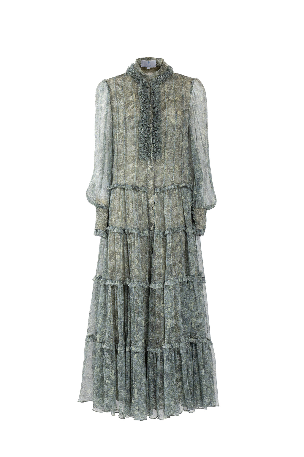 Roses Chemisier Chiffon Dress